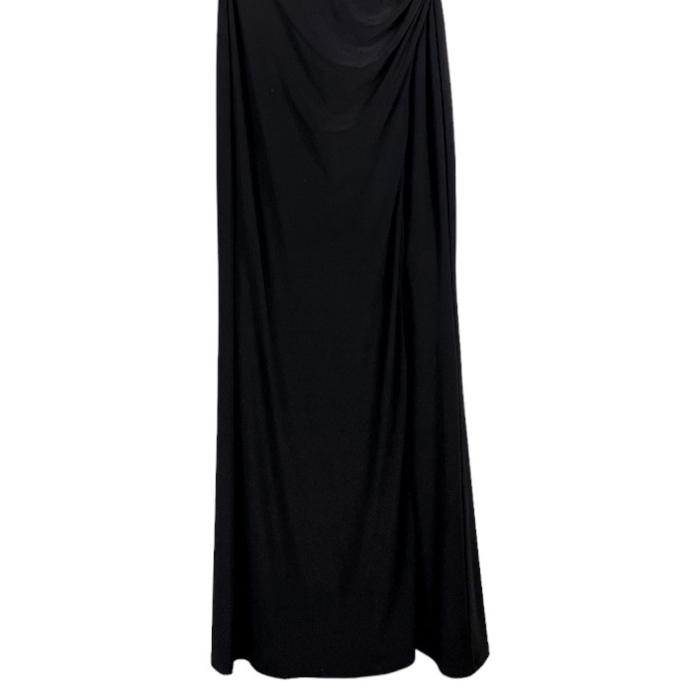 LAUREN RALPH LAUREN DECKER JERSEY SHEER YOKE 1/2 RUFFLE SLEEVE SEQUIN DRESS GOWN - Picture 6 of 14